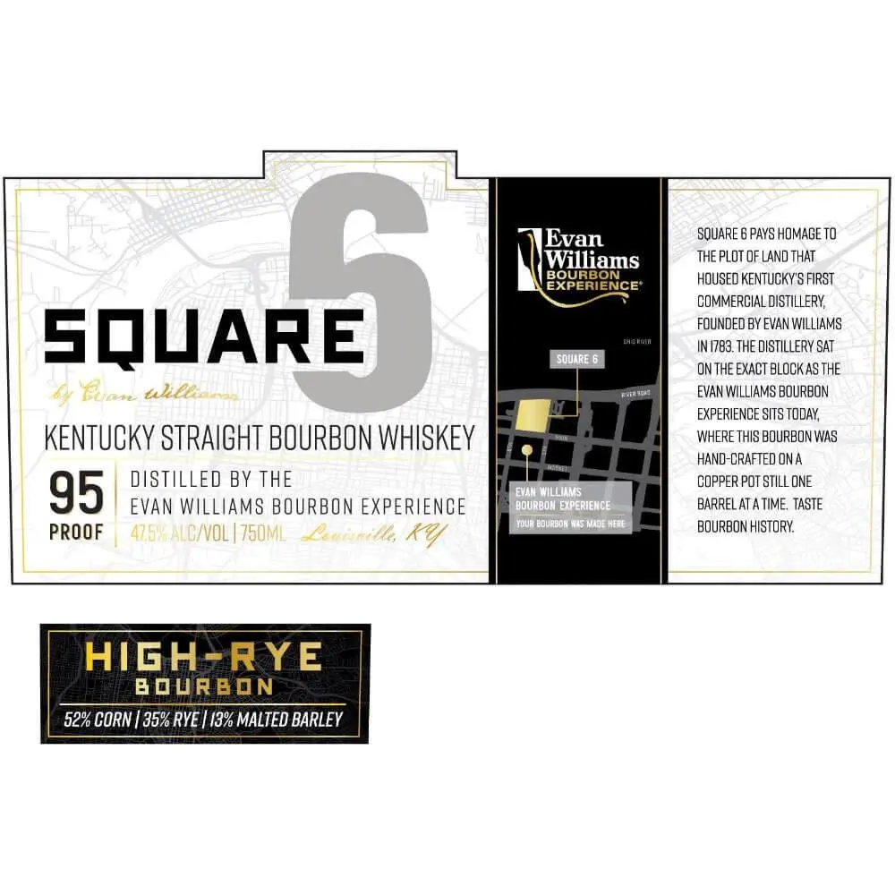 Evan Williams Square 6 Bourbon Whiskey - Image 2