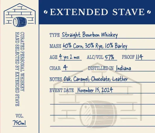 Extended Stave Straight Bourbon Whiskey