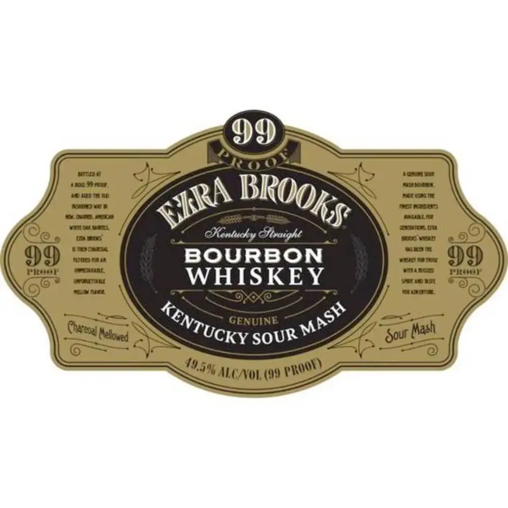 Ezra Brooks Kentucky Sour Mash Straight Bourbon 99 Proof 1.75L