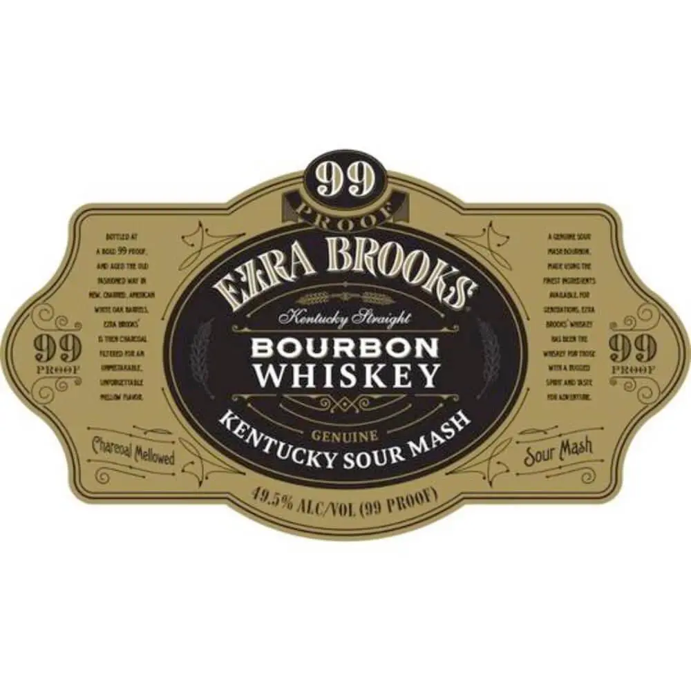 Ezra Brooks Kentucky Sour Mash Straight Bourbon 99 Proof