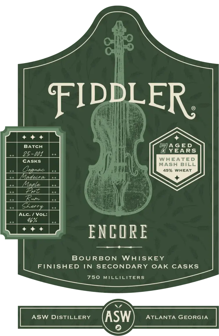 Fiddler Encore Wheated Bourbon Whiskey Finished in Secondary Oak Casks