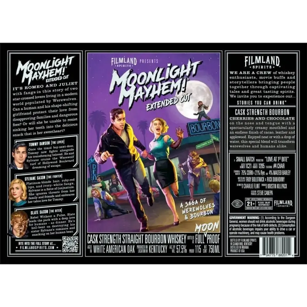 Filmland Spirits Moonlight Mayhem! Extended Cut Cask Strength Bourbon - Image 2