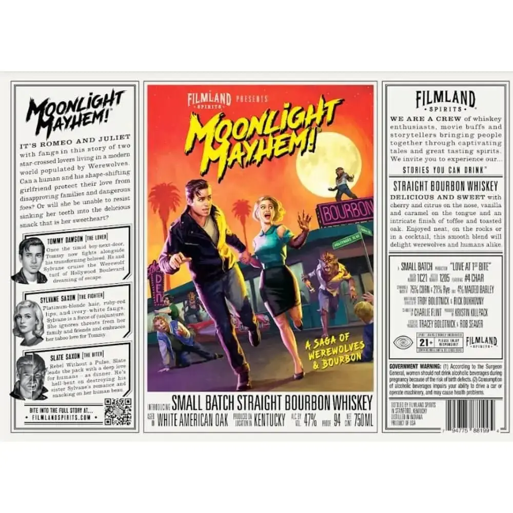 Filmland Spirits Moonlight Mayhem! Straight Bourbon - Image 2