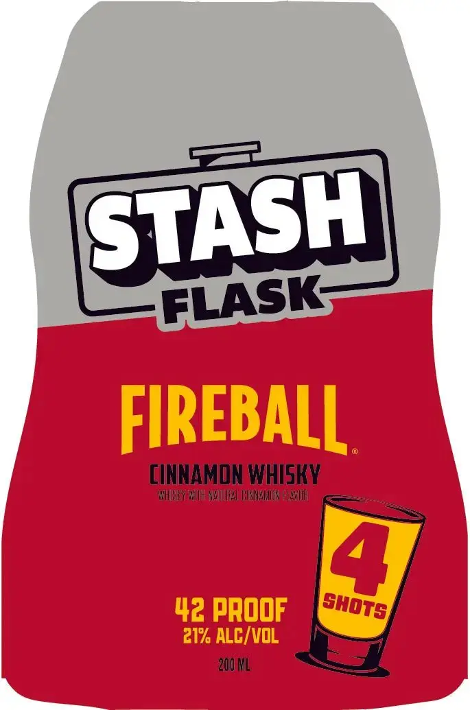 Fireball Cinnamon Whisky Stash Flask 200ml
