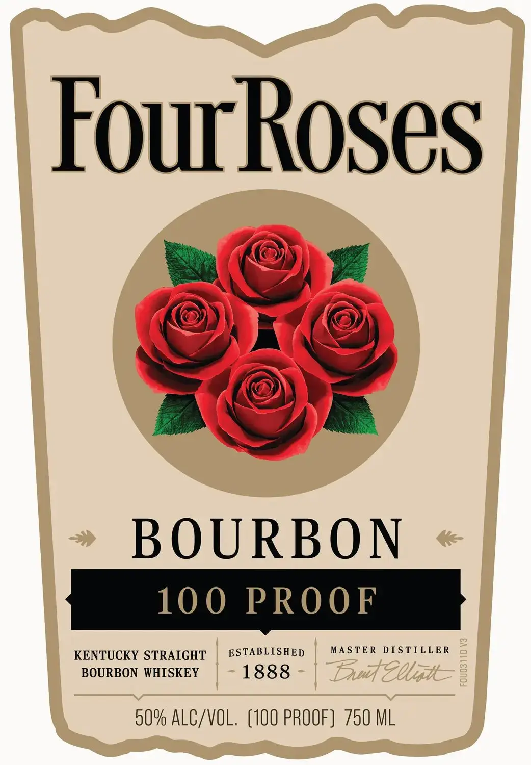 Four Roses Bourbon 100 Proof Kentucky Straight Bourbon Whiskey