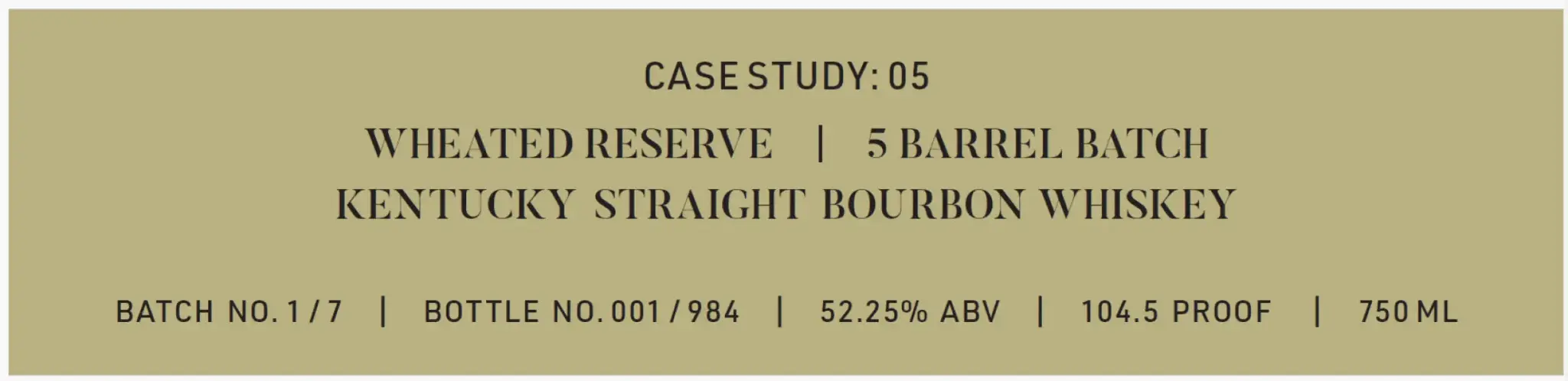 Frank August Case Study: 05 Wheated Reserve Bourbon - Image 2