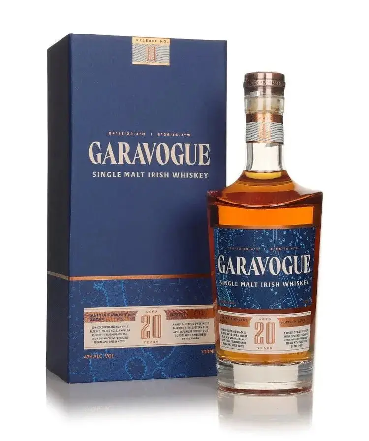 Garavogue 20 Year Old Single Malt Irish Whiskey 700mL