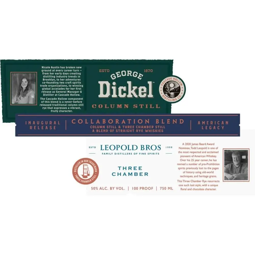 George Dickel & Leopold Bros Three Chamber Rye Collaboration Blend - Image 2