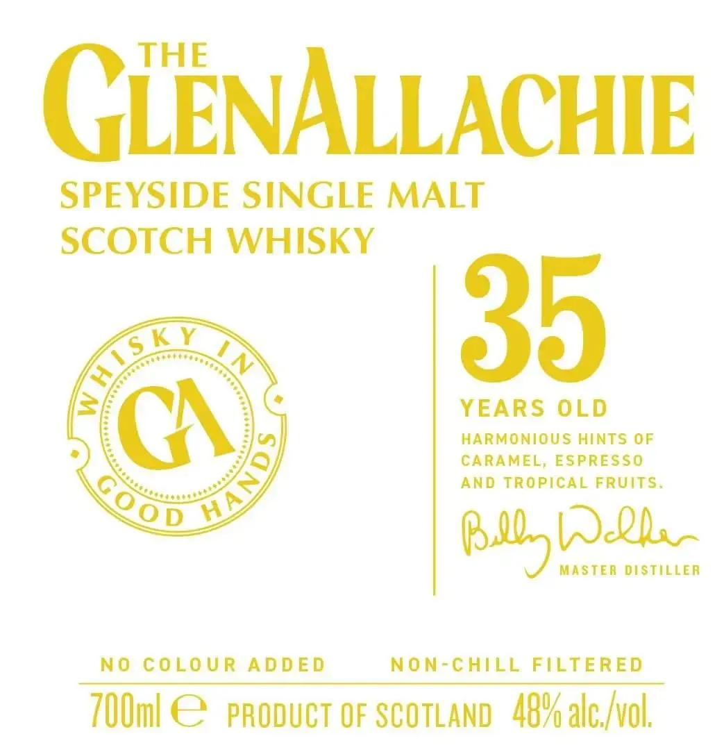 GlenAllachie 35 Year Speyside Single Malt Scotch Whisky 700 mL