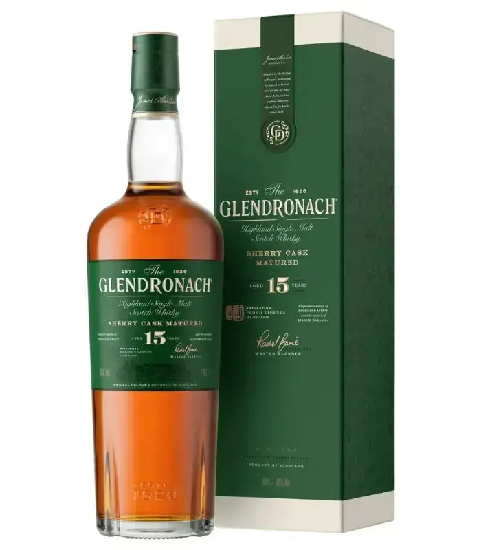 GlenDronach 15 Year Sherry Cask Single Malt Scotch Whisky 700mL