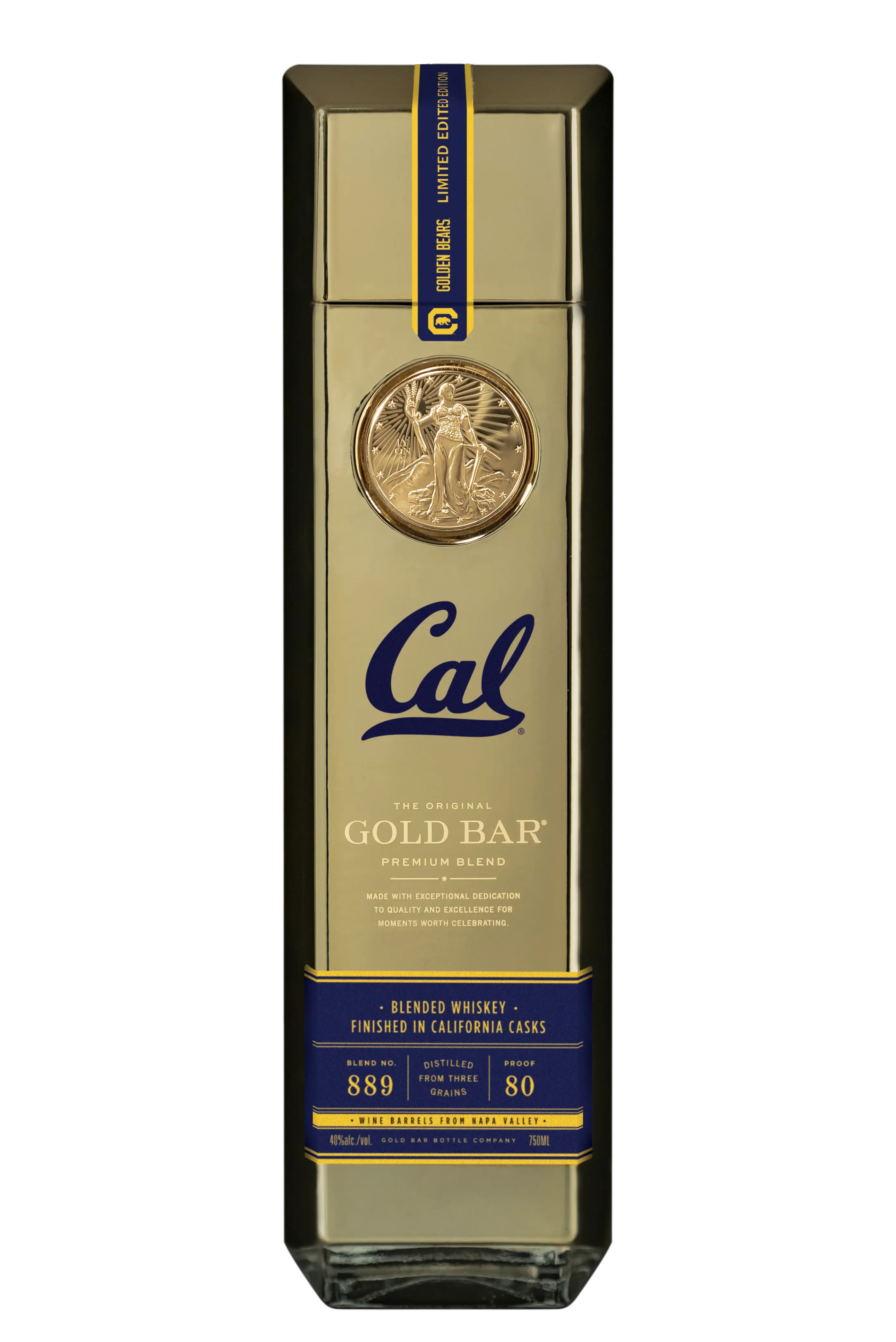 Gold Bar Cal Golden Bears Limited Edition Blended Whiskey