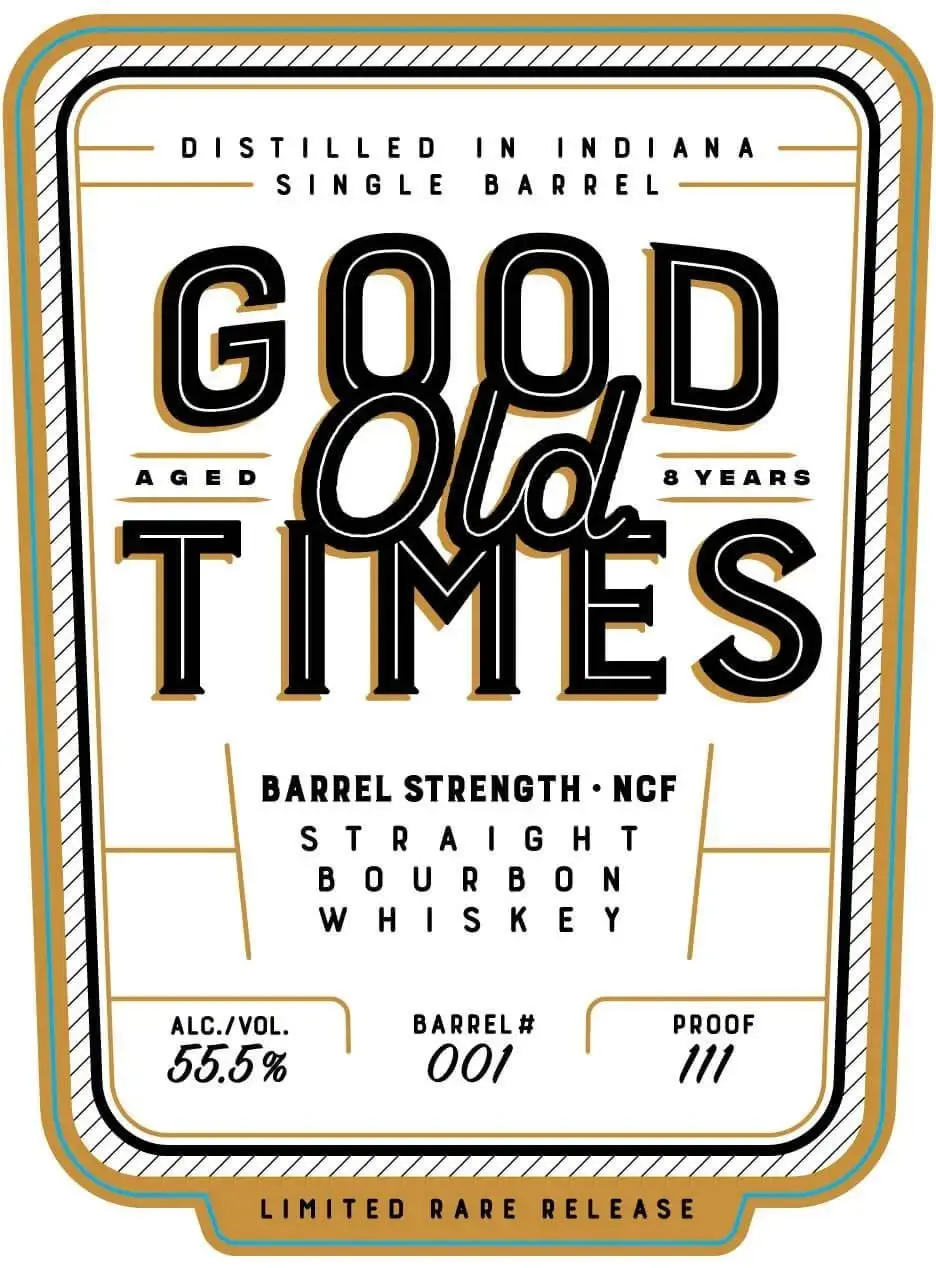 Good Old Times 8 Year Aged Single Barrel Bourbon Barrel Strength Limited Rare Release