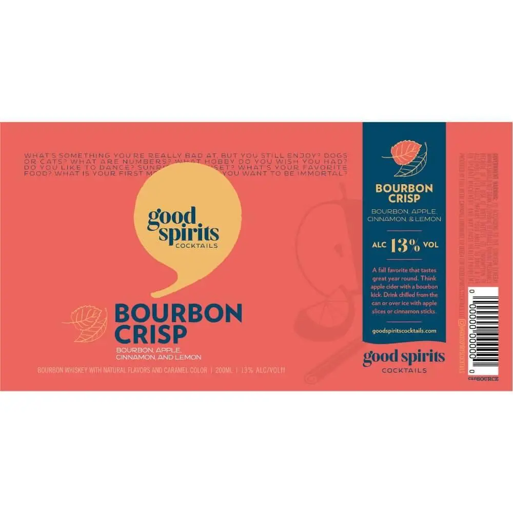 Good Spirits Cocktails Bourbon Crisp