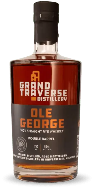 Grand Traverse Distillery Ole George Double Barrel 100% Straight Rye Whiskey