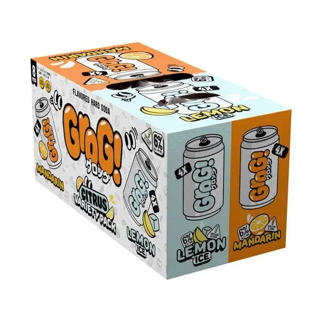 Grog! Flavored Hard Soda Citrus Variety Pack 8 Pack