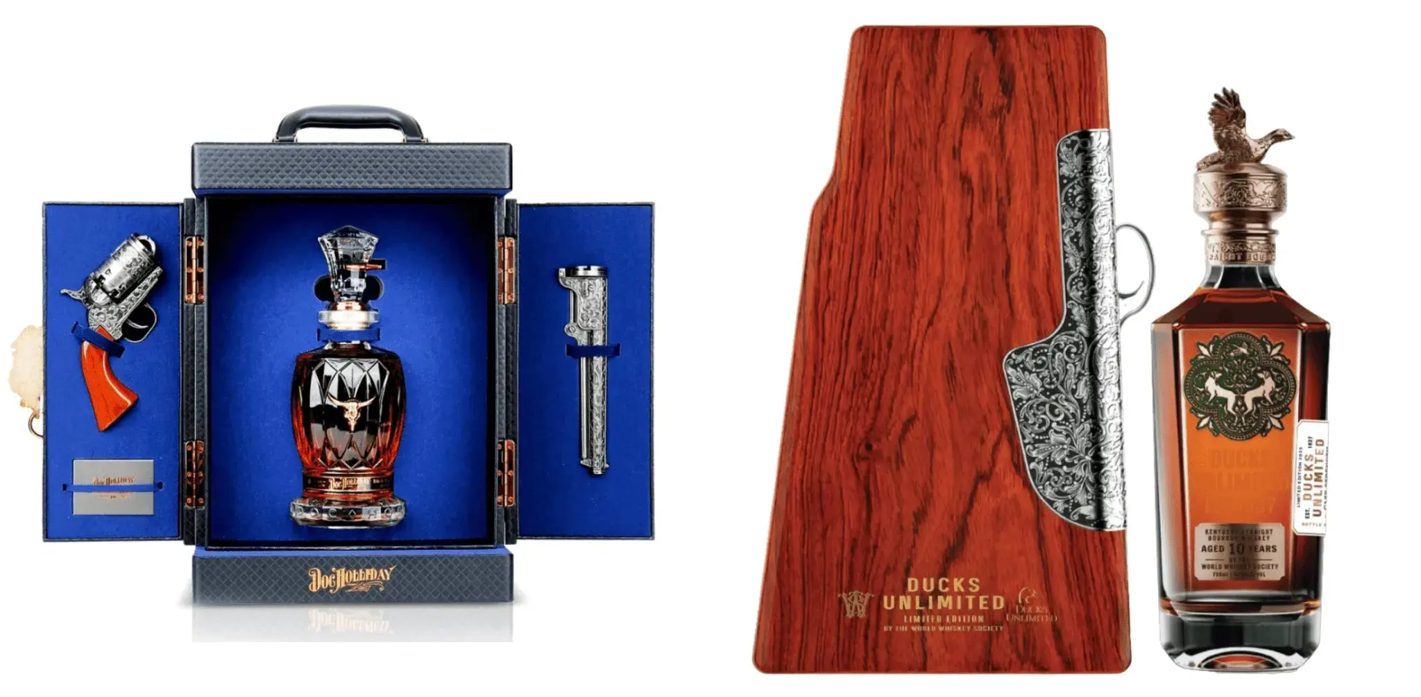 Gun Slinger Bundle – Doc Holliday 10-Year Bourbon Revolver Set & Ducks Unlimited 10-Year Kentucky Bourbon