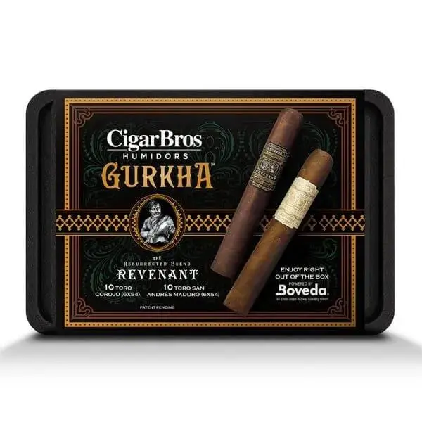 Gurkha 20 Premium Cigars Set + Personal Humidor by CigarBros
