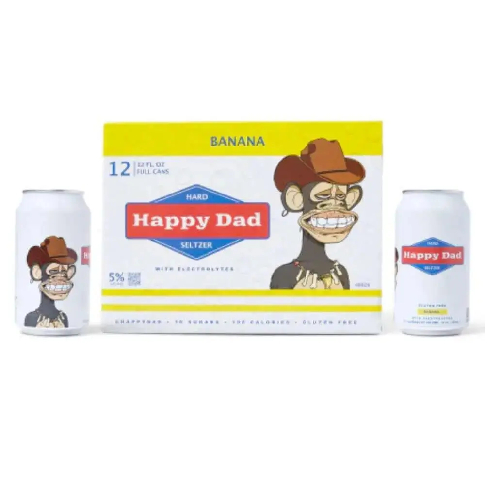 Happy Dad Banana Hard Seltzer Limited Edition 12pk - Image 2