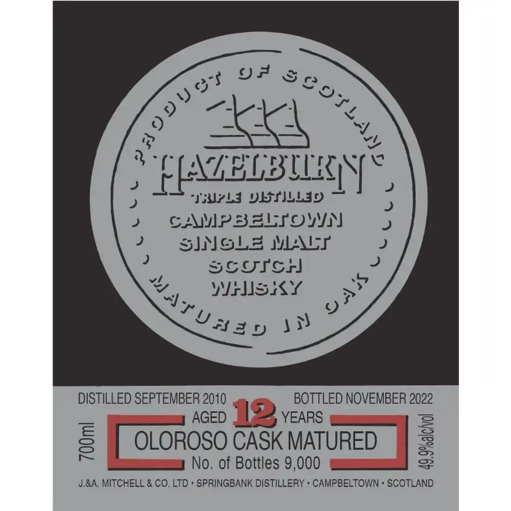 Hazelburn 12 Year Old Oloroso Cask Matured 2022 - Image 2