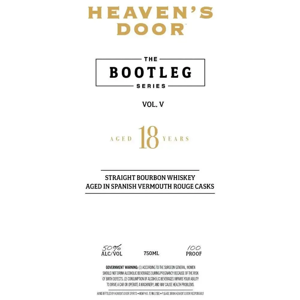 Heaven’s Door The Bootleg Series Vol. V - 18 Year Old Spanish Vermouth Rouge Cask - Image 2