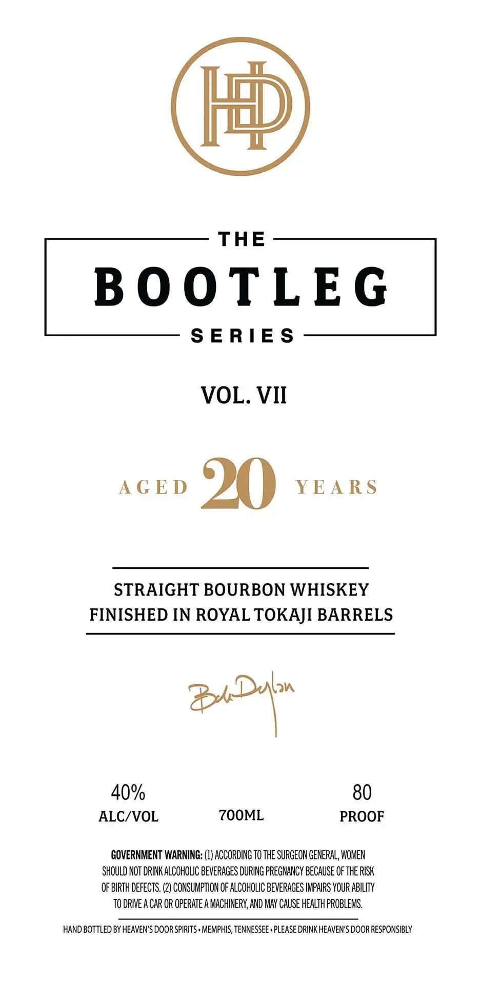 Heavens Door The Bootleg Series Vol. VII 20 Year Bourbon Finished in Royal Tokaji Barrels