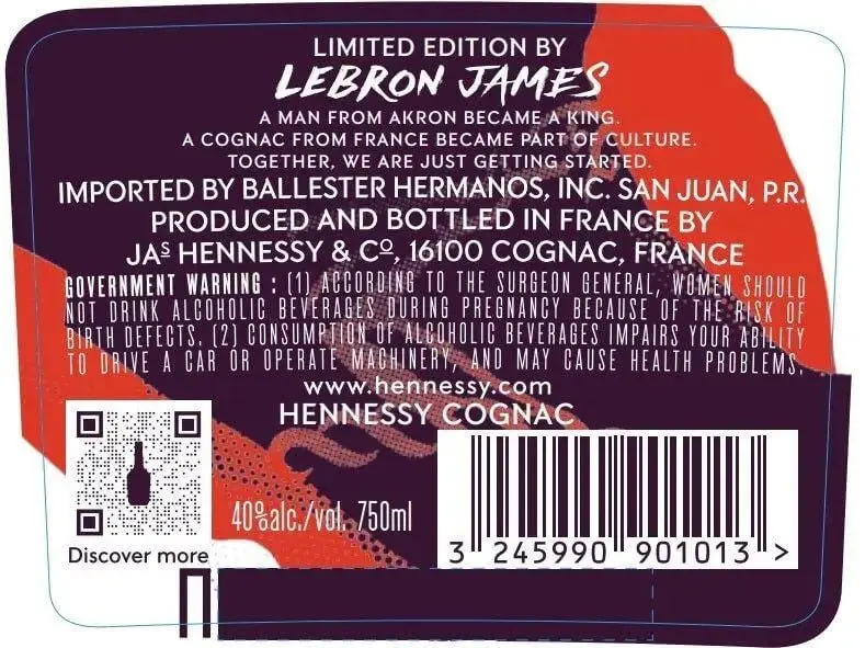 Hennessy Very Special Cognac x Lebron James Limited Edition 750ml - Image 3