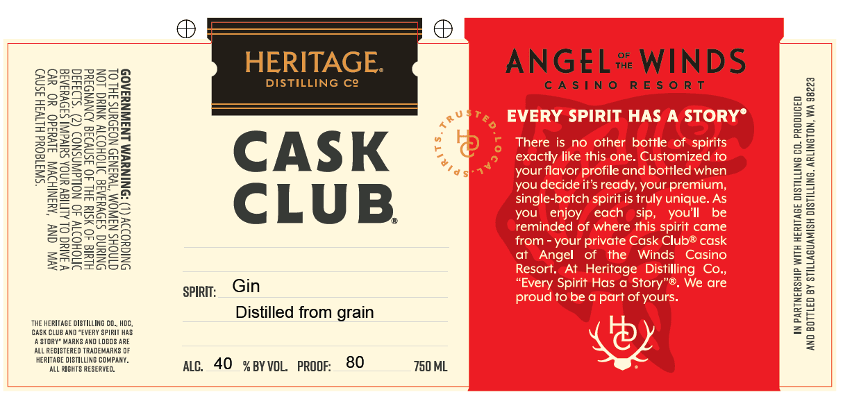 Heritage Distilling Co. Cask Club Gin