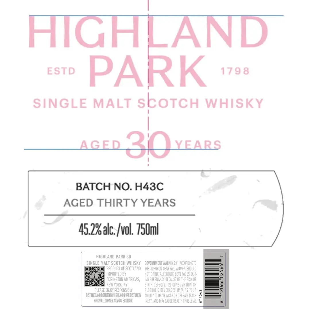 Highland Park 30 Year Old Single Malt Scotch Whisky - Image 2