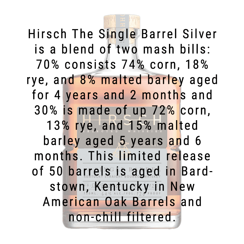 Hirsch The Single Barrel (Silver) Bourbon 750mL - Image 2