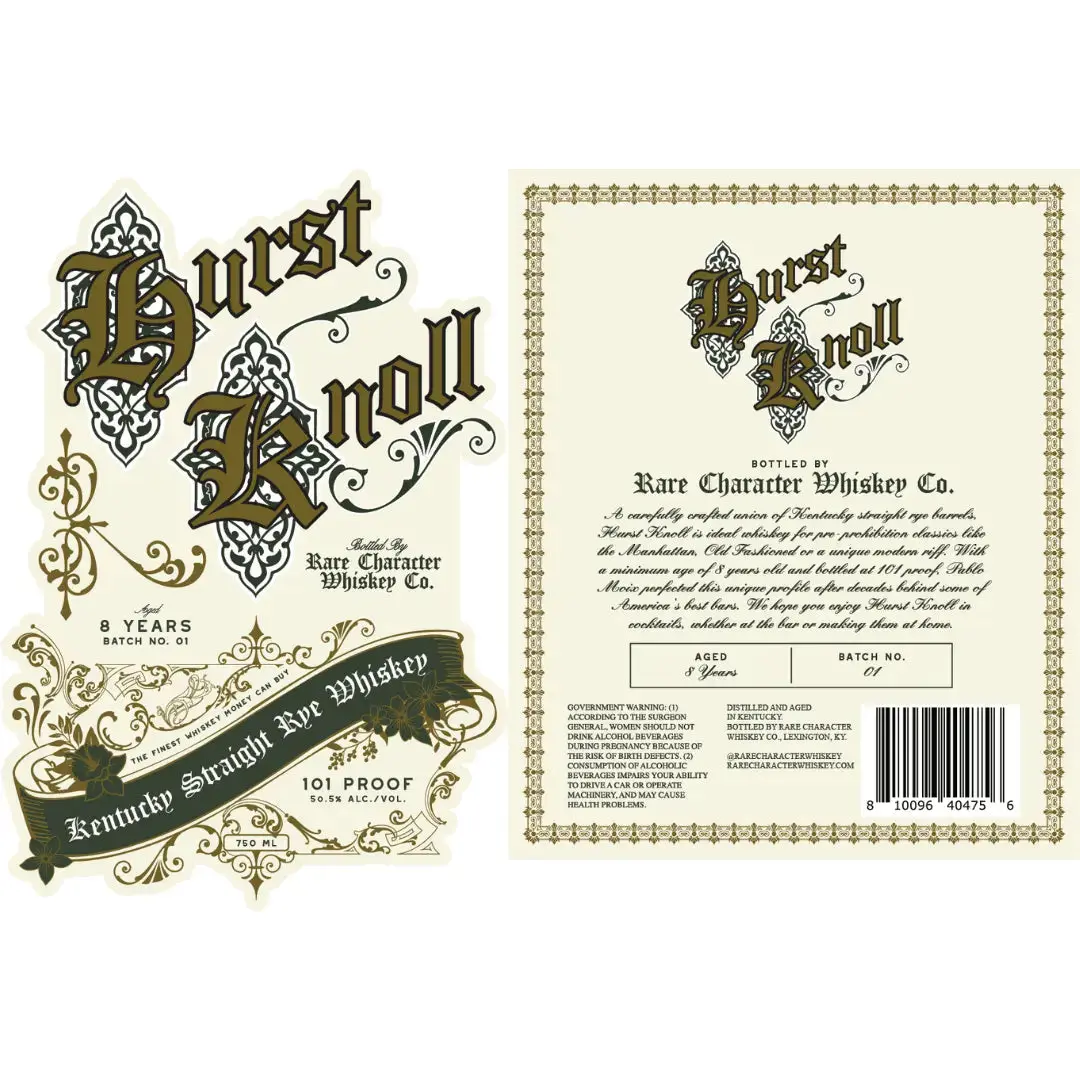 Hurst Knoll 8 Year Old Kentucky Straight Rye Whiskey By Rare Character