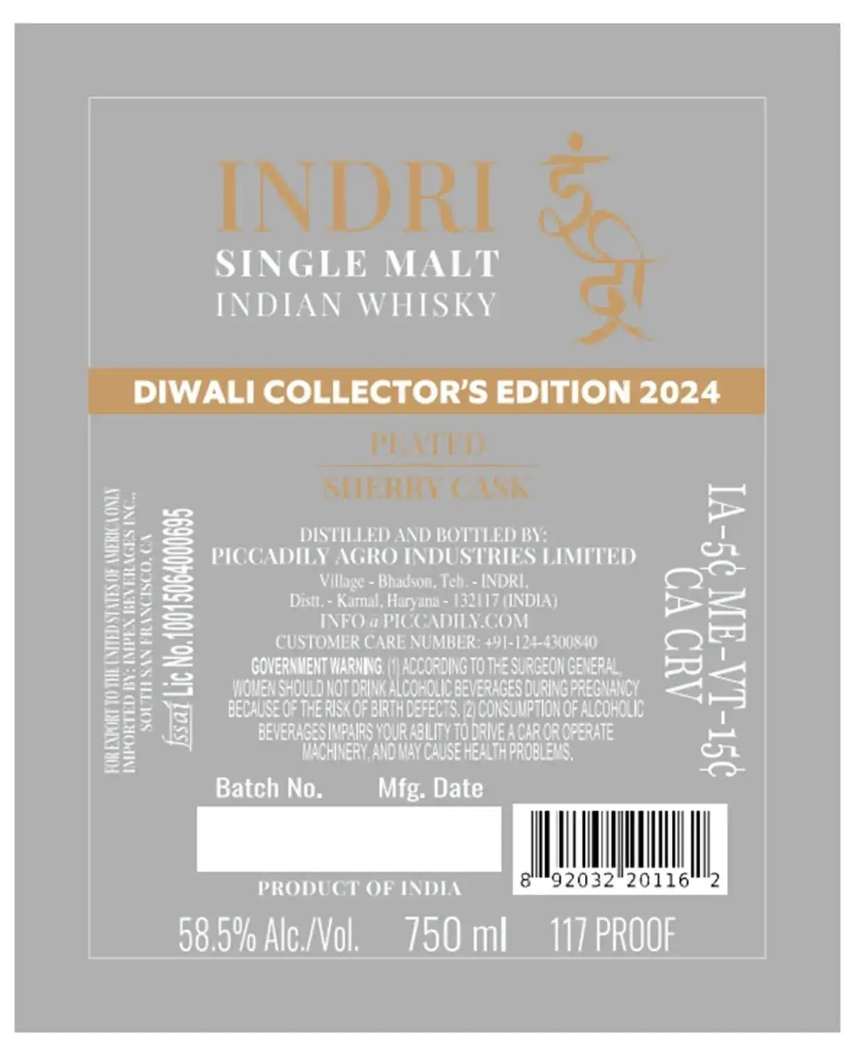 Indri Diwali Collector's Edition 2024 Indian Whisky - Image 2