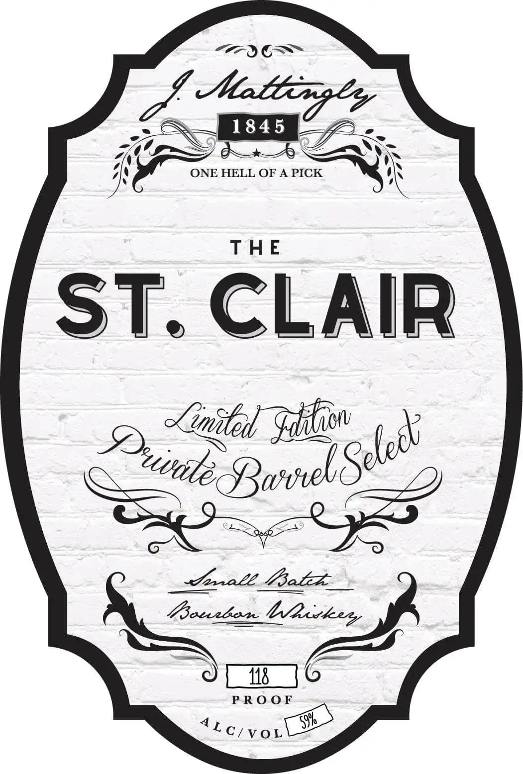J. Mattingly 1845 “The St. Clair” Limited Edition Private Barrel Bourbon