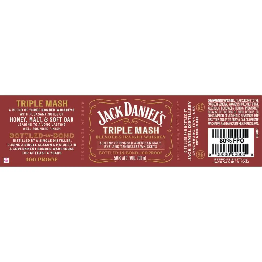 Jack Daniel’s Triple Mash Bottled in Bond Whiskey - Image 2