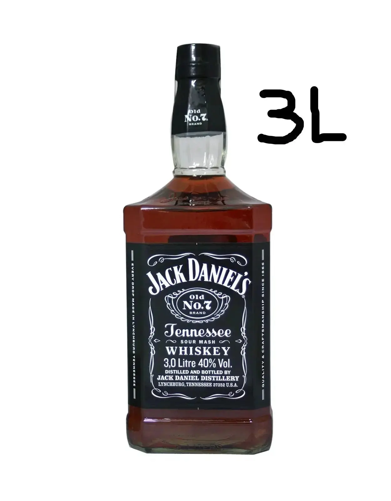Jack Daniel's Old No. 7 Tennessee Whiskey Double Magnum 3 Litre - Image 3