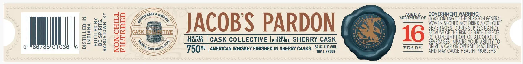 Jacob's Pardon 16-Year American Whiskey Sherry Cask Finish