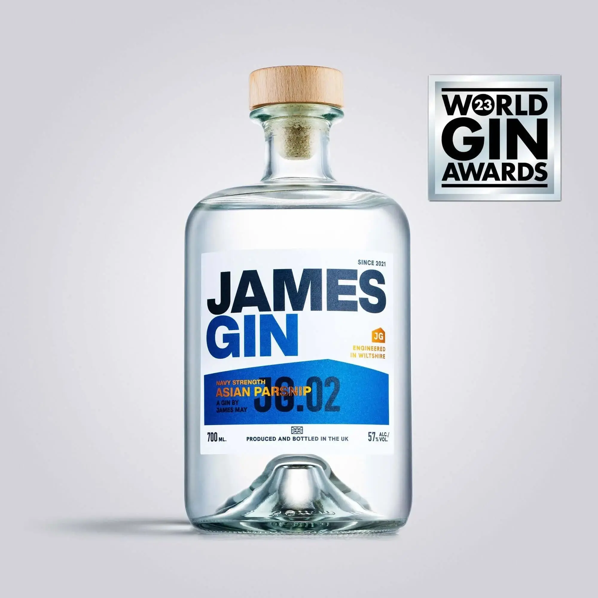 James Gin Navy Strength 700mL 114 Proof W/ Souvenir Gift Key Chain - Image 3