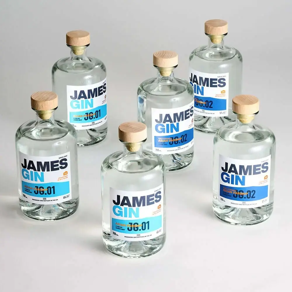 James Gin The Six Pack Asian Parsnip & Navy Strength W/ Souvenir Gift Key Chain