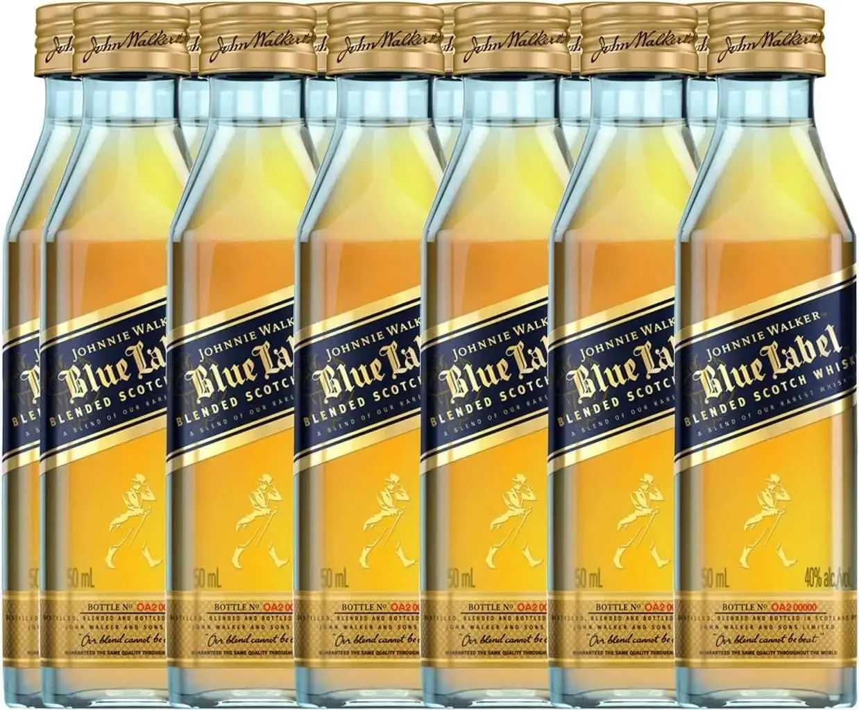 JOHNNIE WALKER BLUE BLENDED SCOTCH WHISKY 50ML 12PK