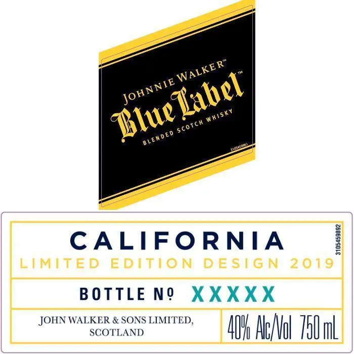 Johnnie Walker Blue Label California Limited Edition Design 2021 - Image 3