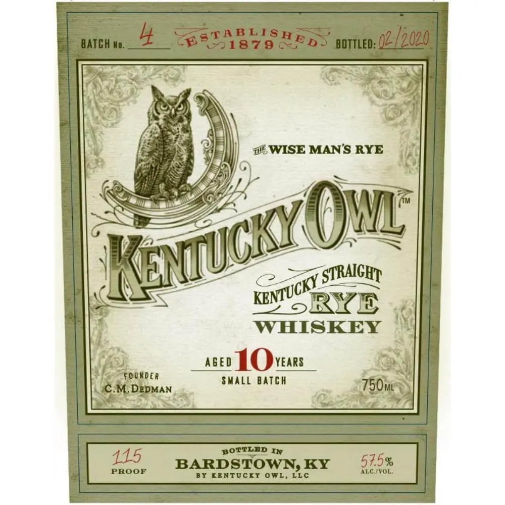 Kentucky Owl Rye 10 Year Batch #4 - Image 2