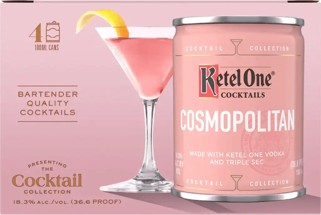 Ketel One Cosmopolitan Cocktail Cans 4 x 100mL