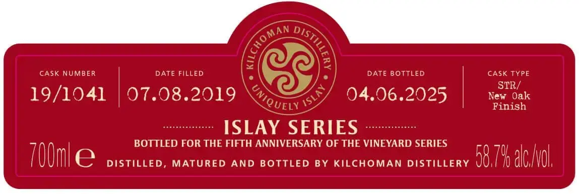 Kilchoman Islay Series Vineyard Fifth Anniversary Edition 700ml - Image 2