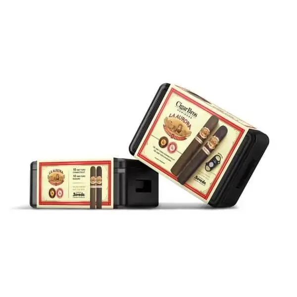 La Aurora 20 Premium Cigars Set & Cutter + Personal Humidor by CigarBros - Image 5