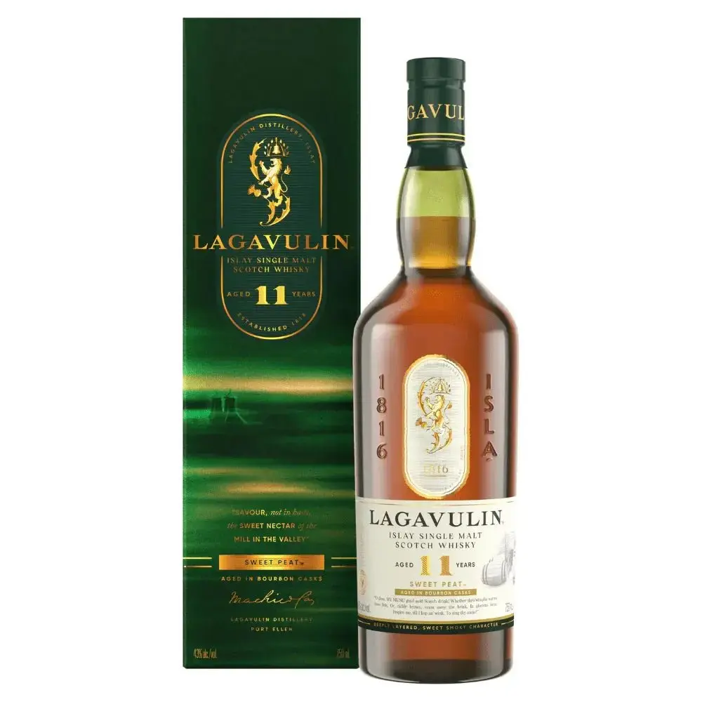 Lagavulin 11 Year Old Sweet Peat Islay Single Malt Scotch Whisky 750ml