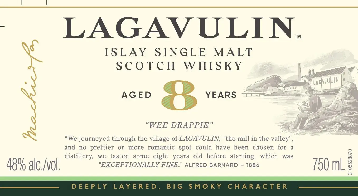 Lagavulin 8 Year Old Islay Single Malt Scotch Whisky “Wee Drappie”