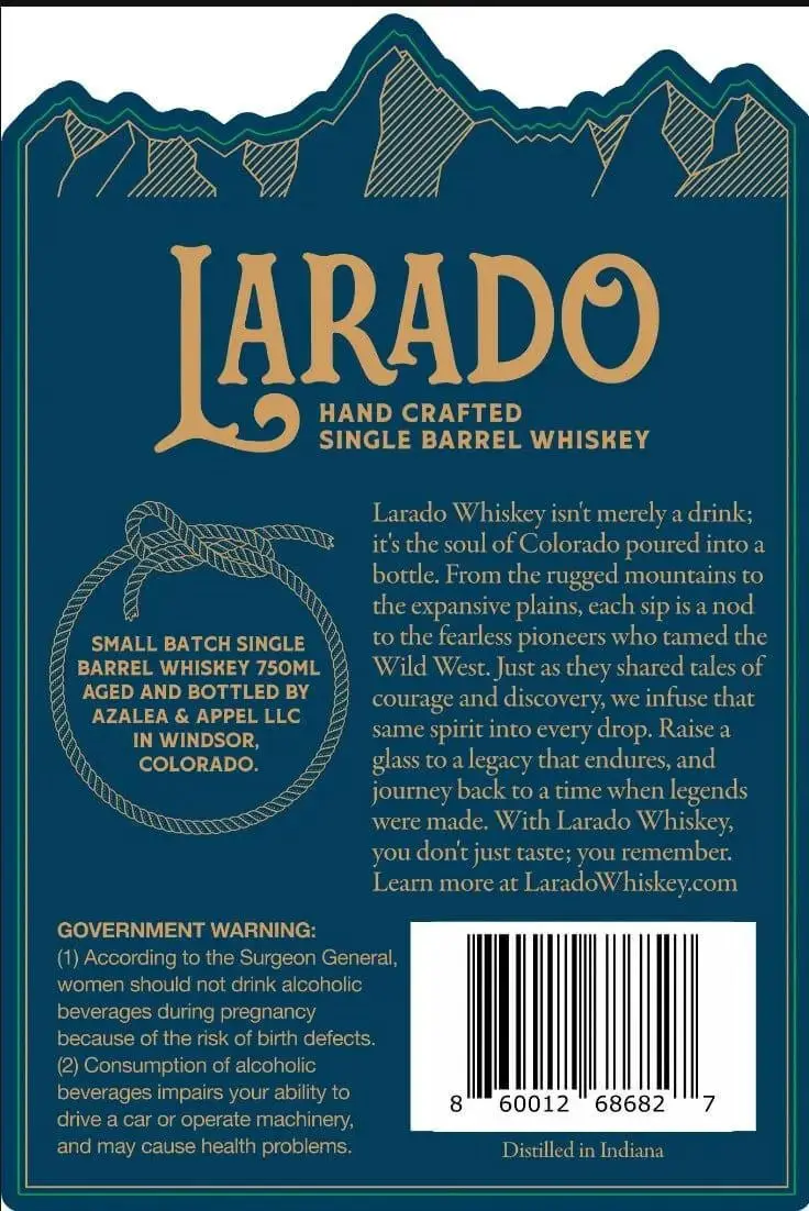 Larado Small Batch Wheat Whiskey - Image 2