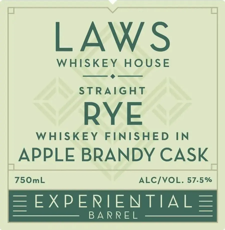 Laws Whiskey House Straight Rye Apple Brandy Cask Finish