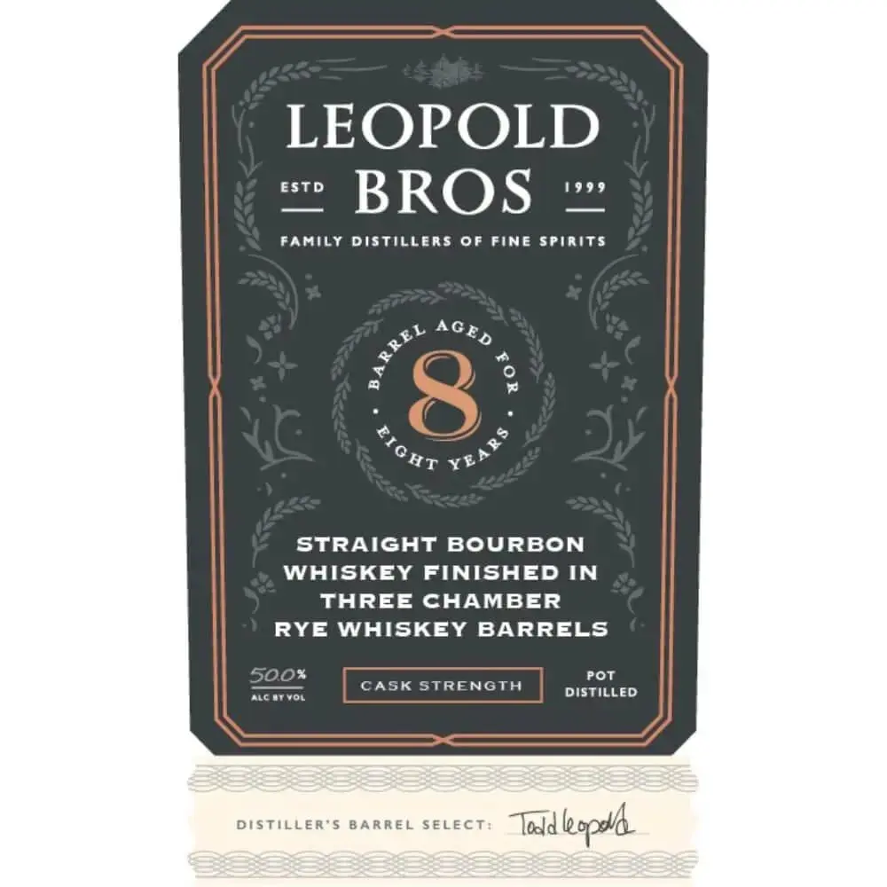 Leopold Bros. Bourbon Finished in Three Chambers Rye Barrels - Image 2