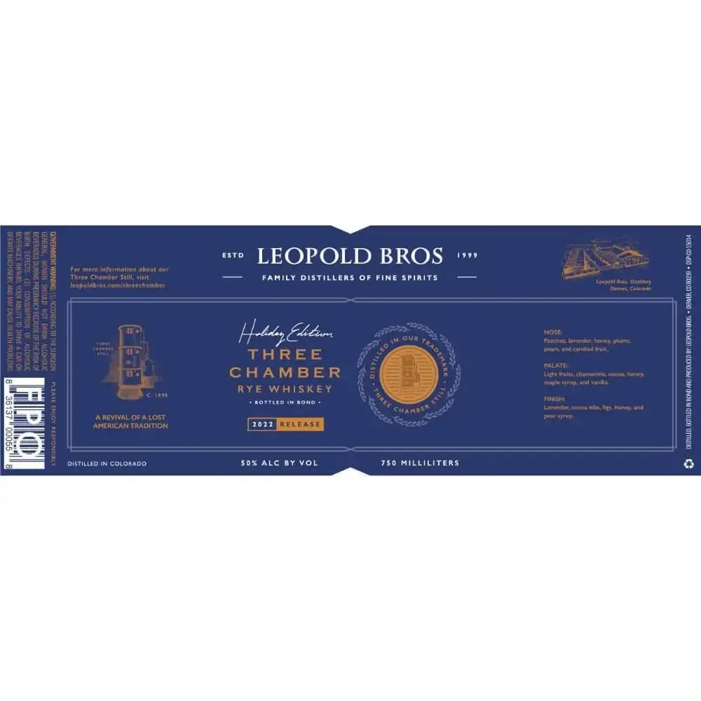 Leopold Bros Three Chamber Rye Holiday Edition 2022 Release - Image 2