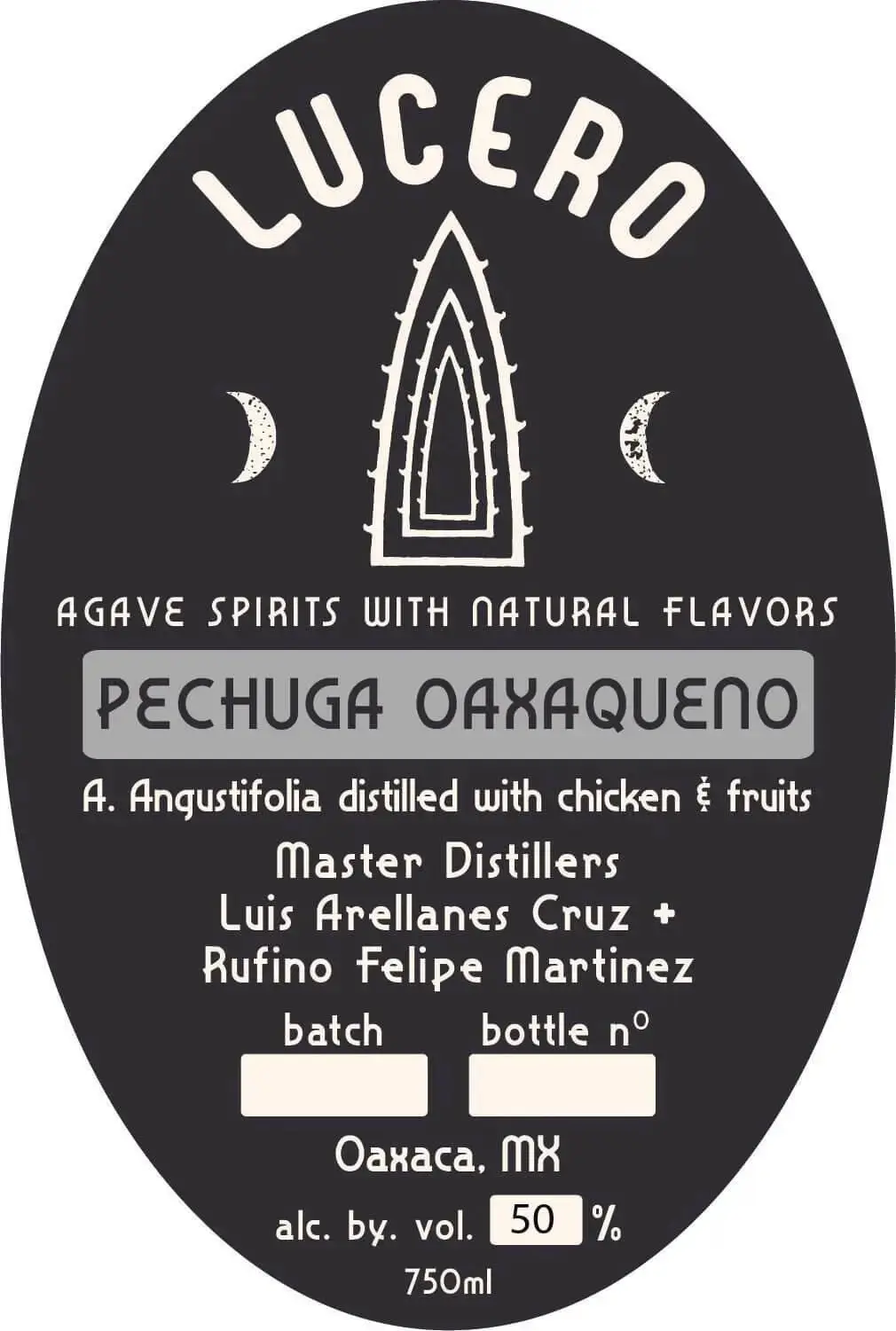 Lucero Pechuga Oaxaqueño Agave Spirits - Distilled with Chicken & Fruits